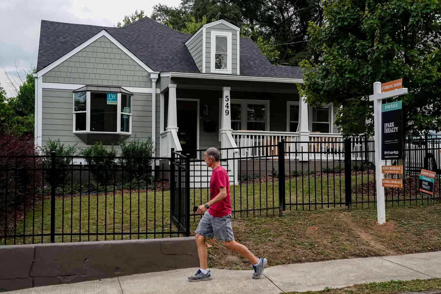 A "For Sale" sign in front of a home in Atlanta, Georgia, US, on Wednesday, Sept. 18, 2024. 