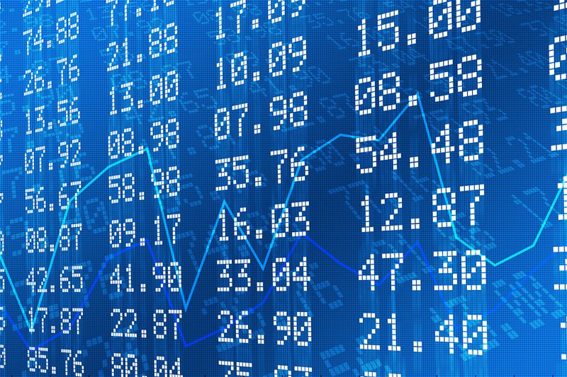 Stock Exchange Graph and Numbers