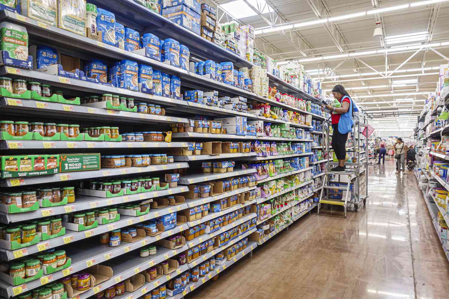 Inside a Walmart store in Florida. a