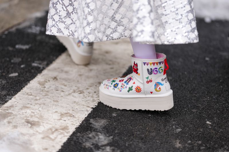Ugg White Platform Boots in NYC