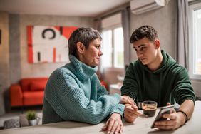 A mother and son