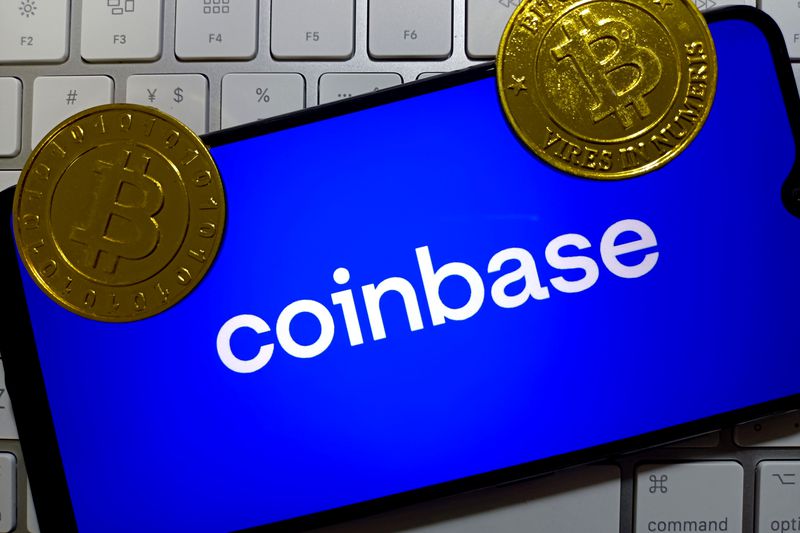 Coinbase logo.