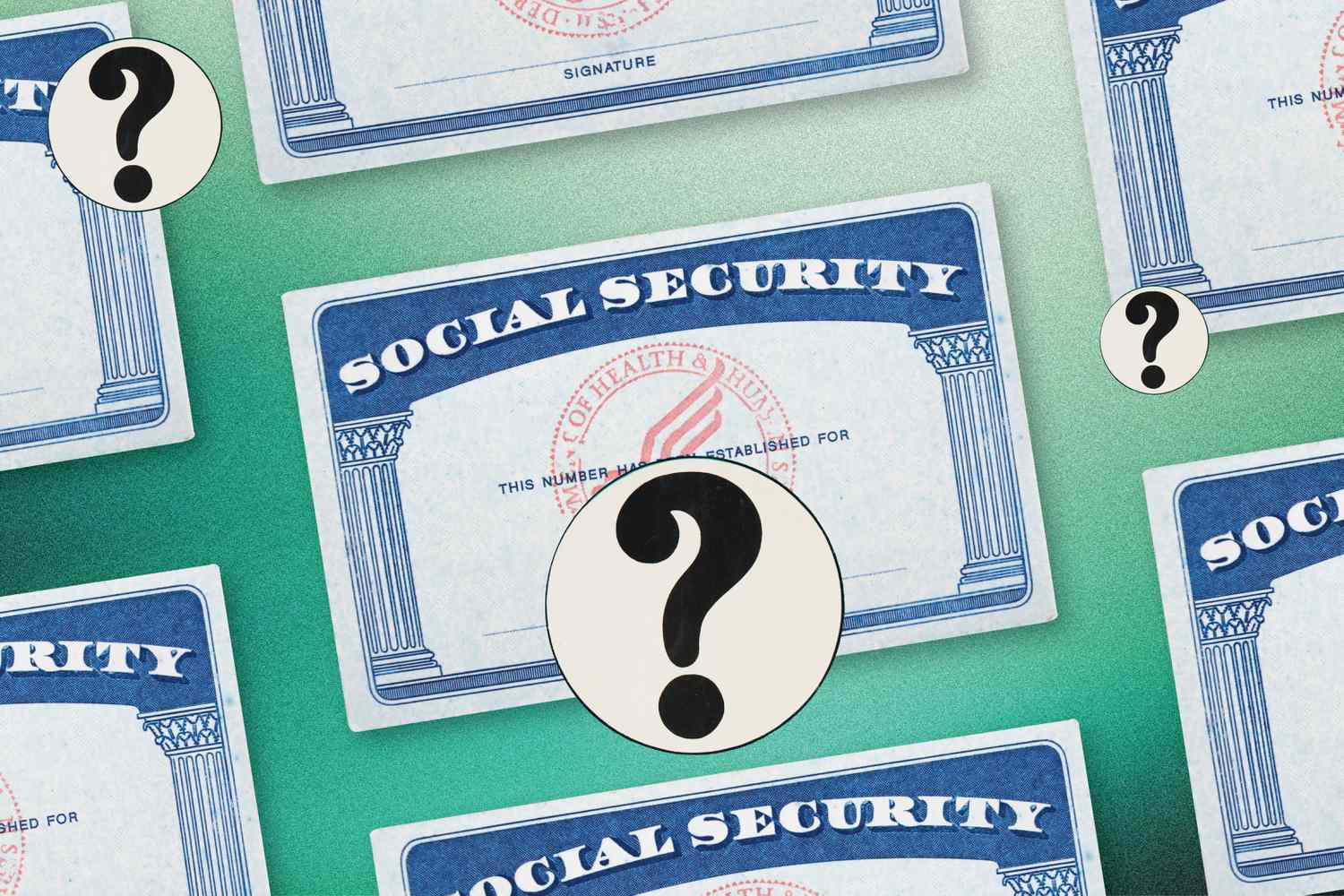 illustration showing social security