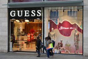 A general exterior view of a Guess fashion retail outlet store in London