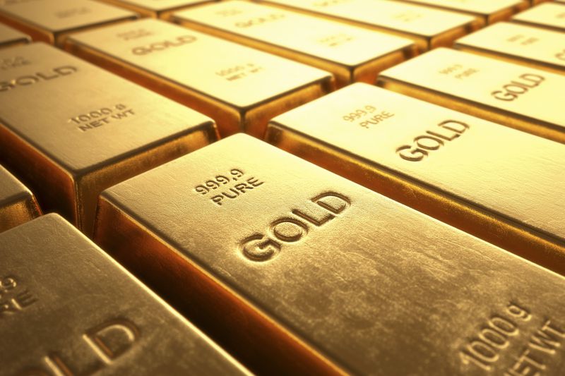 Gold bullion, illustration