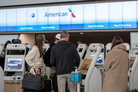 Travelers at San Francisco International Airport on Monday. 