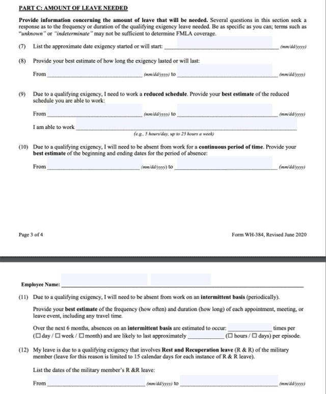 PartC FMLA Leave