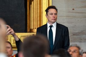 Elon Musk arrives for the inauguration of U.S. President-elect Donald Trump in the U.S. Capitol Rotunda on January 20, 2025 in Washington, DC