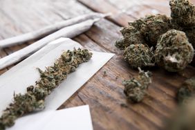 Marijuana buds with marijuana joints