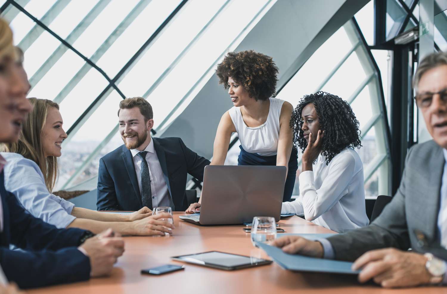 Business people having a meeting.