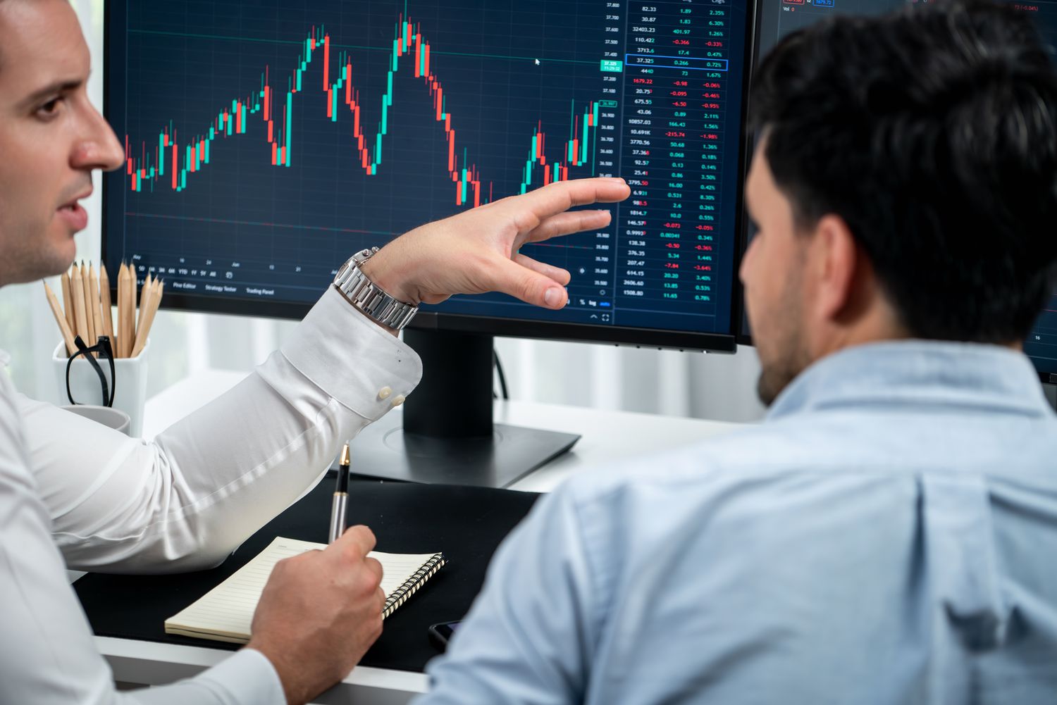 Traders speculating on market momentums.