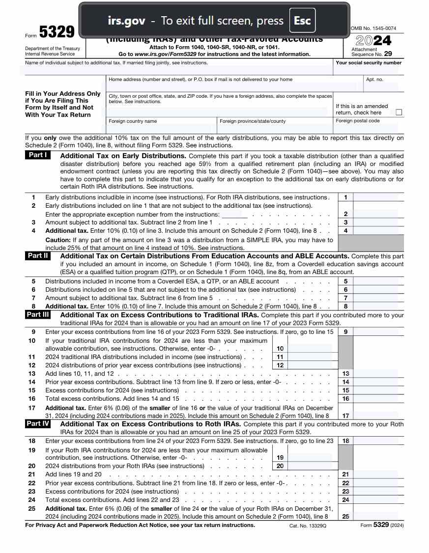 Form 5329 (2024)