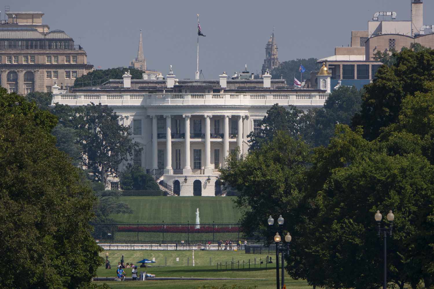 The White House is seen on August 28, 2024, in Washington, DC