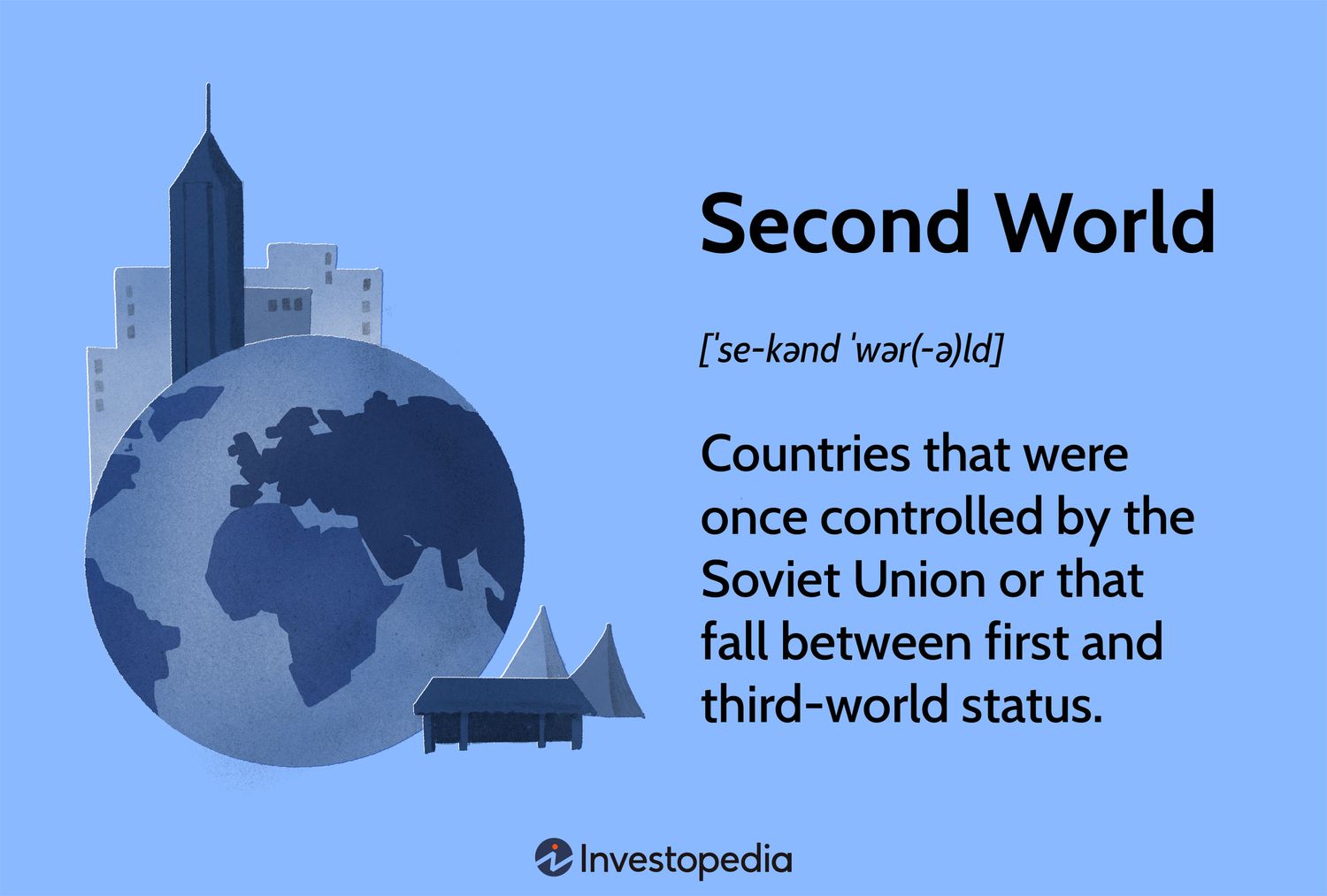 Second World: Countries that were once controlled by the Soviet Union or that fall between first and third-world status.