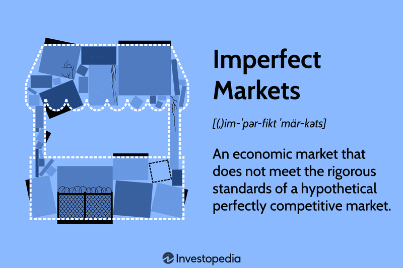 Imperfect Markets: An economic market that does not meet the rigorous standards of a hypothetical perfectly competitive market.