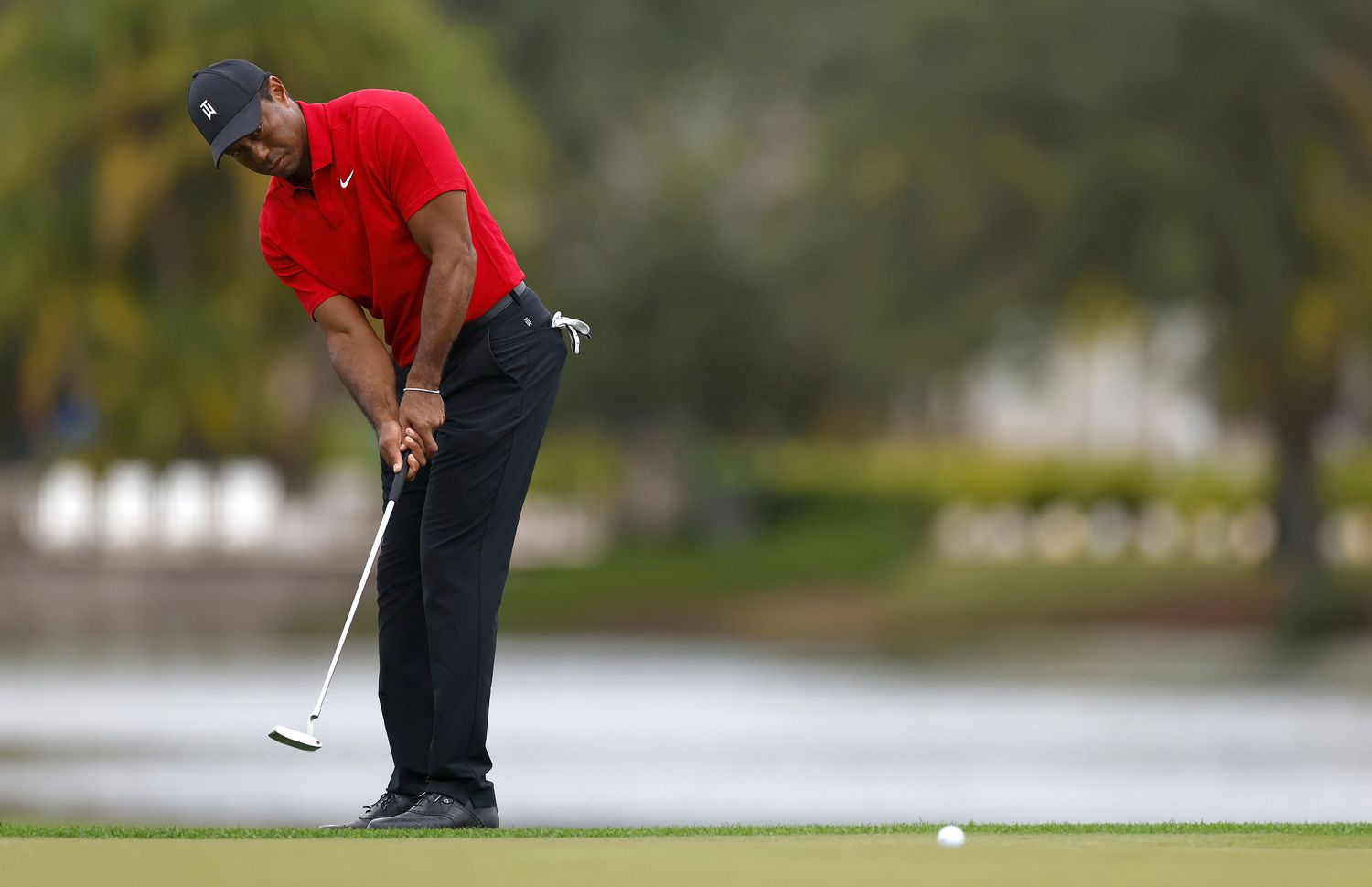 Tiger Woods in the PNC Championship golf tournament in December 2023 in Orlando, Florida