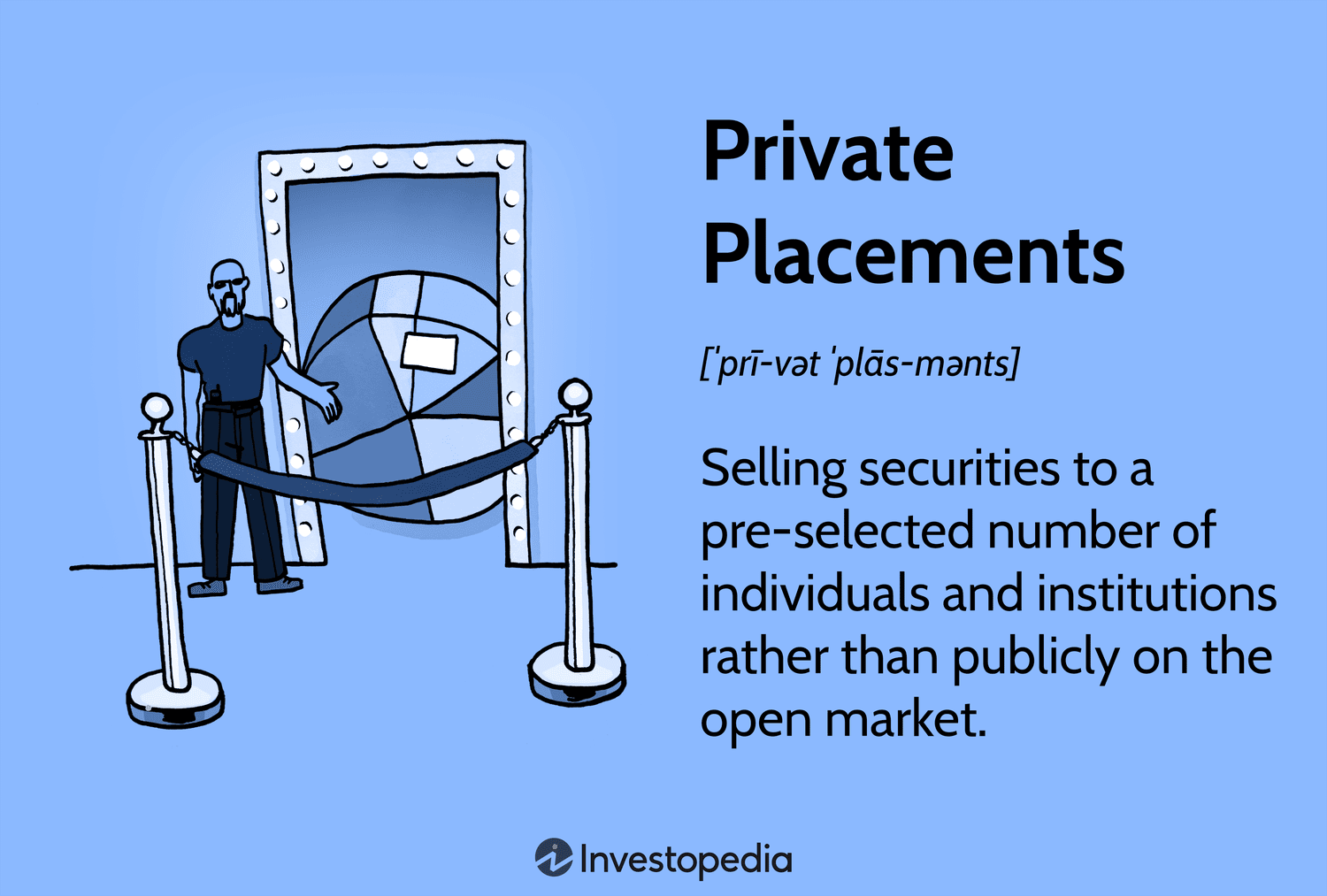 Private Placements: Selling securities to a pre-selected number of individuals and institutions rather than publicly on the open market.