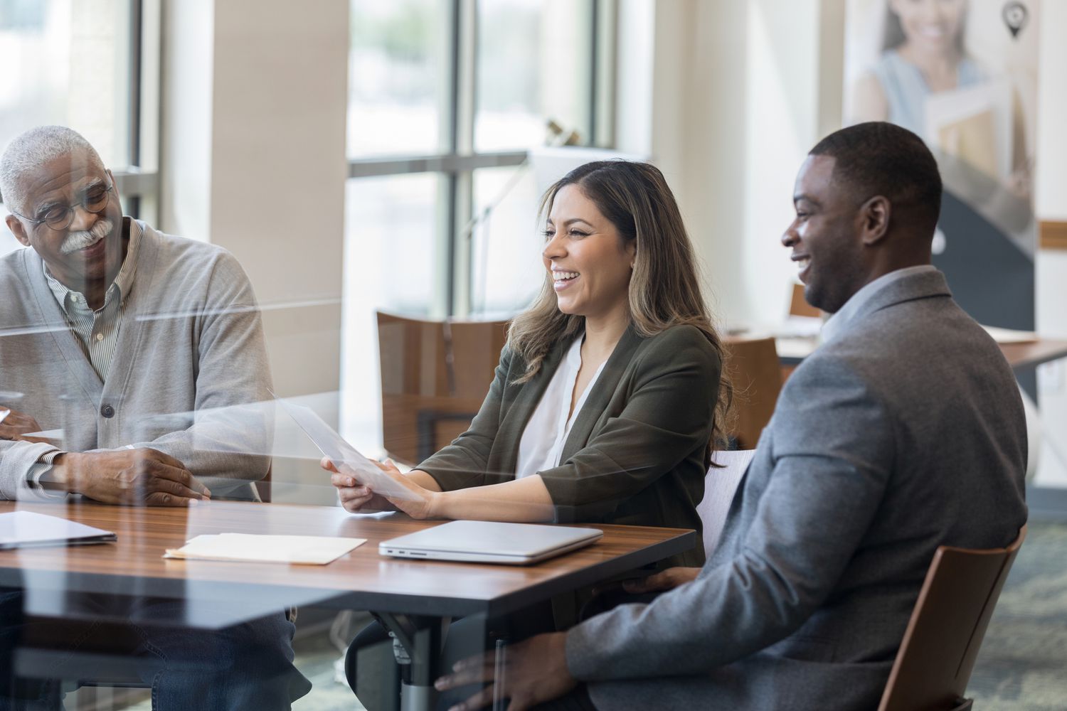 Business people having a meeting around a conference table