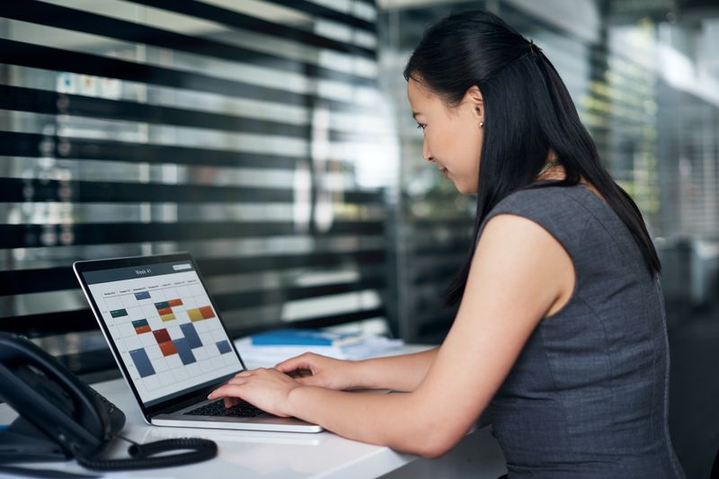 Woman working at computer
