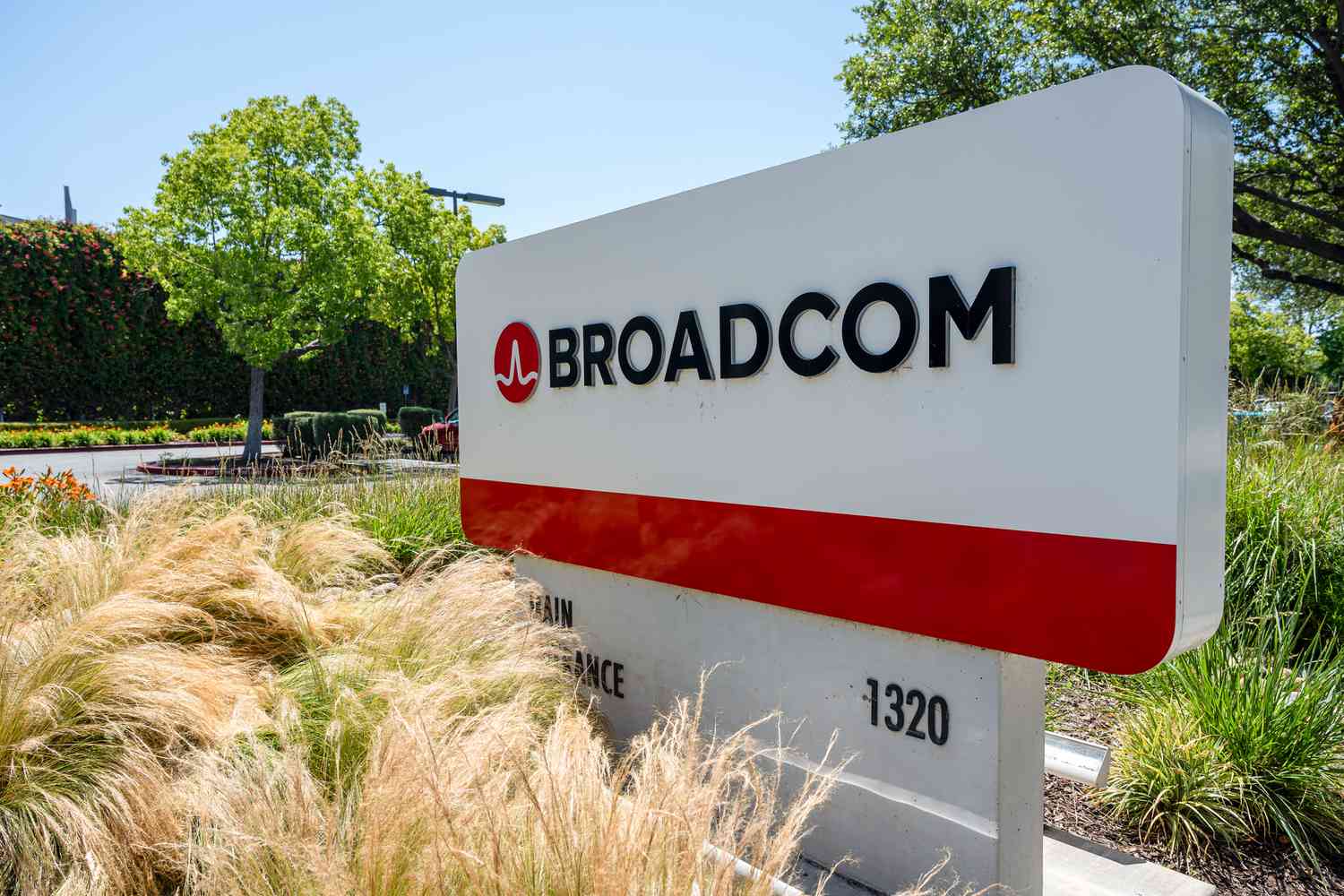 Signage at the Broadcom Inc. headquarters in San Jose, California.