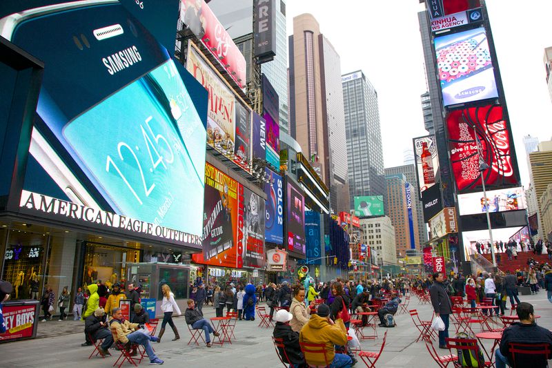 Autos and advertisements, Times Square, NY
