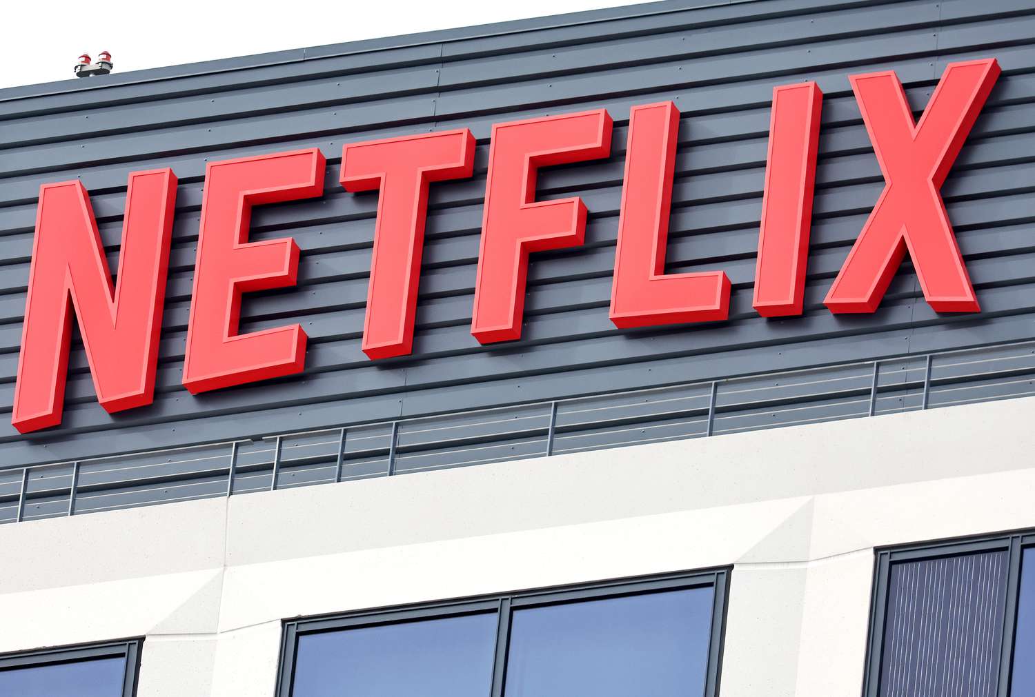 The Netflix logo is displayed at Netflix offices on January 24, 2024 in Los Angeles, California.
