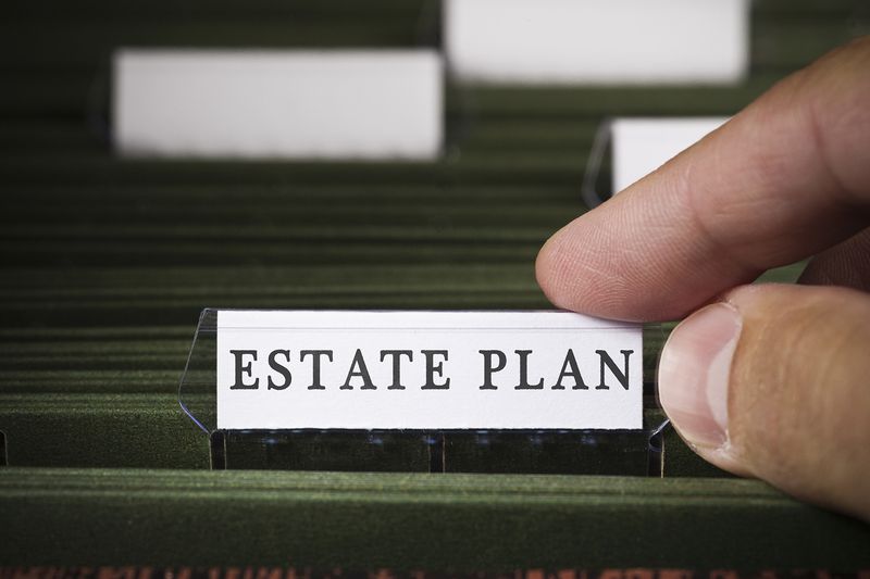 Estate Plan File in a Filing Cabinet