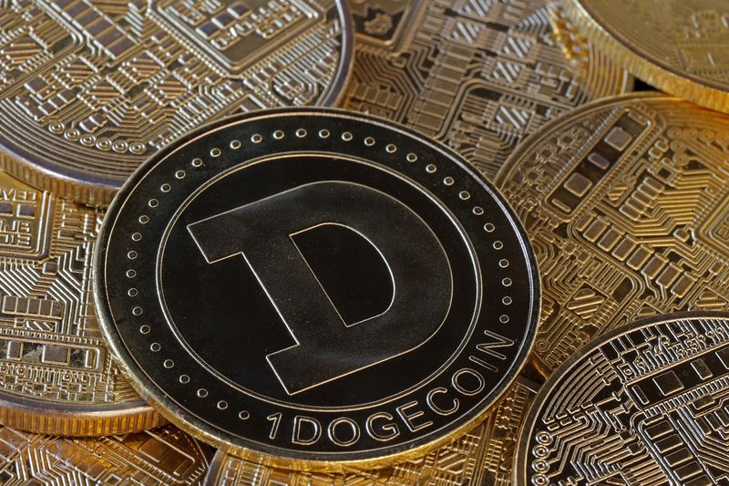 A visual representation of the digital Cryptocurrency, Dogecoin (DOGE)