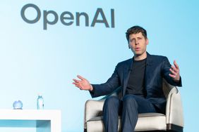 OpenAI CEO Sam Altman at the press conference announcing the tie-up with SoftBank. 