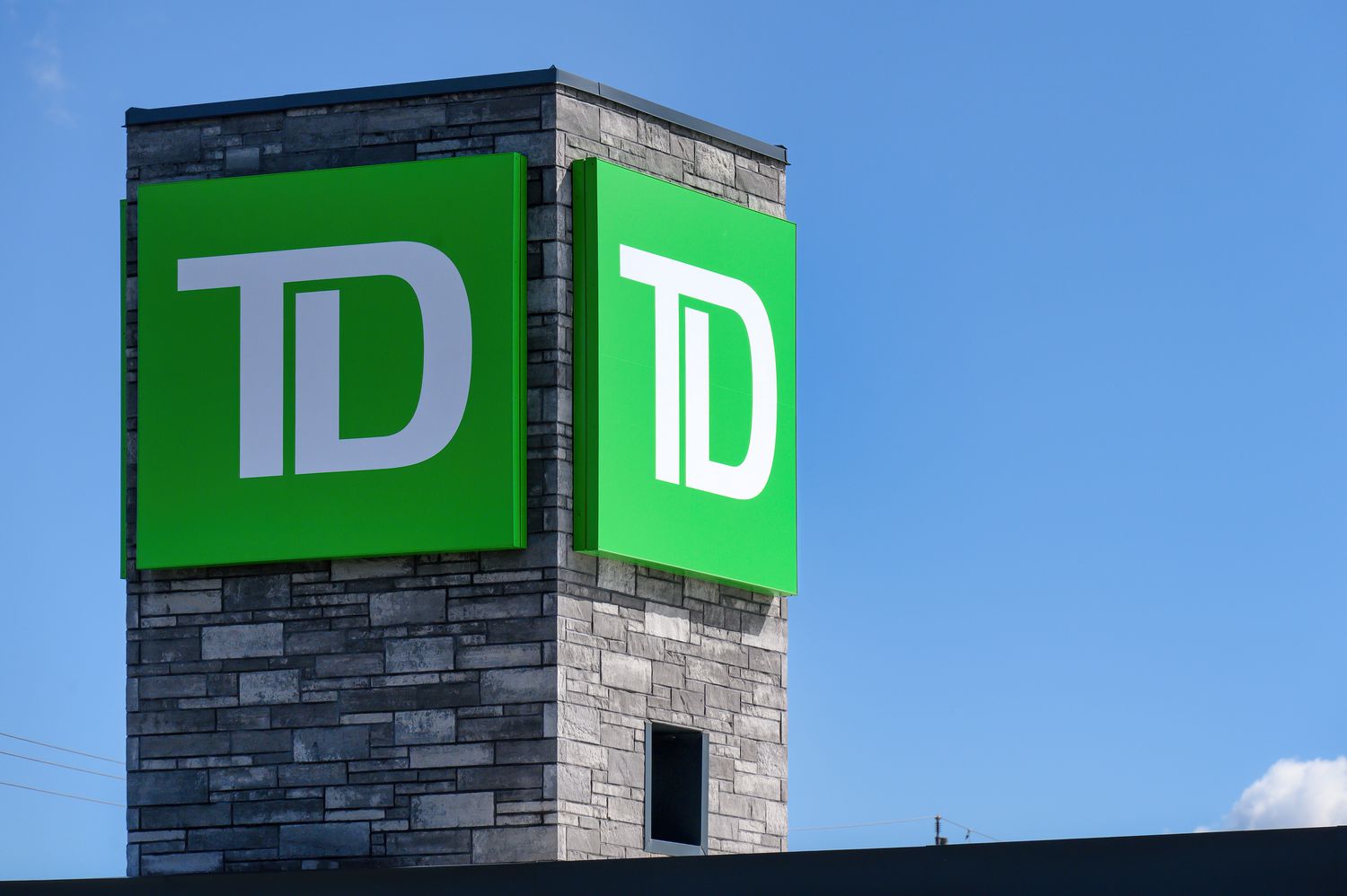 Sign with logo of TD Bank 