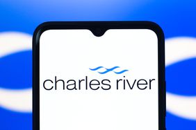 Charles River Laboratories International logo is seen displayed on a smartphone screen