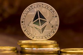 A visual representation of the digital cryptocurrency.