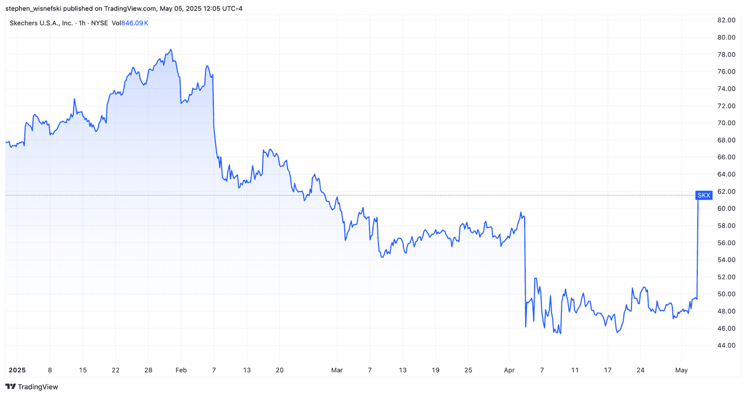 Skechers Stock Price Chart YTD