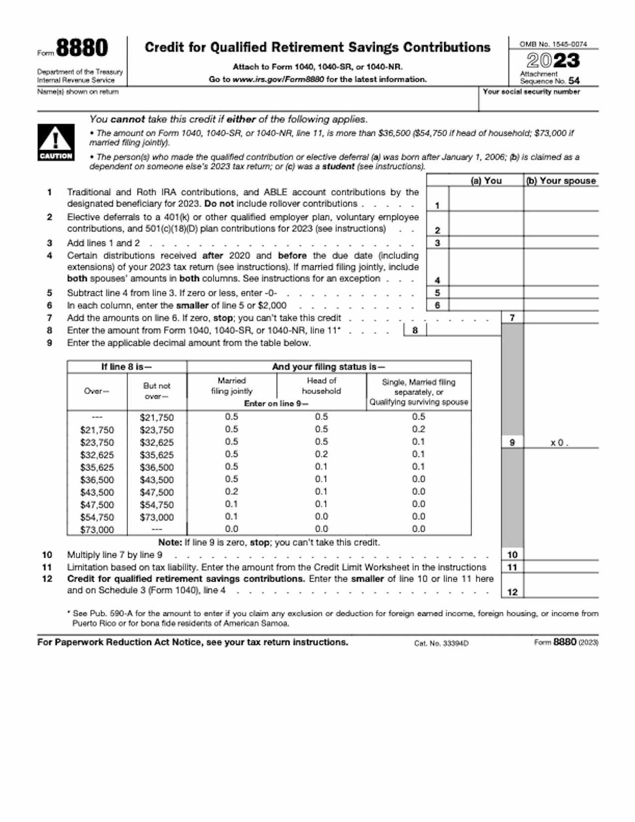 2023 Form 8880