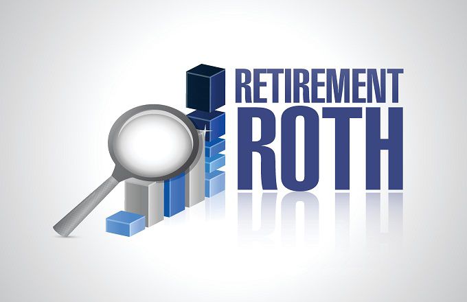 Image saying “Retirement Roth” with magnifying glass