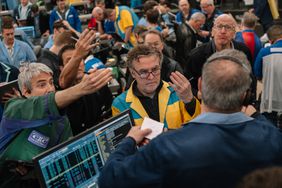 Traders work in the S&P 500 Index (SPX) options pit at the Cboe Global Markets exchange in Chicago, Illinois, US, on Tuesday, April 8, 2025.