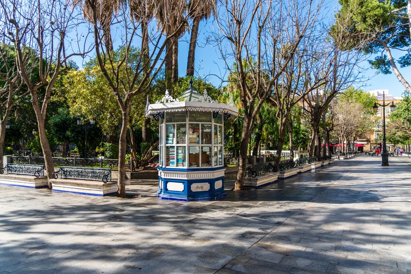 A small kiosk on Plaza de Mina in Cádiz, Spain