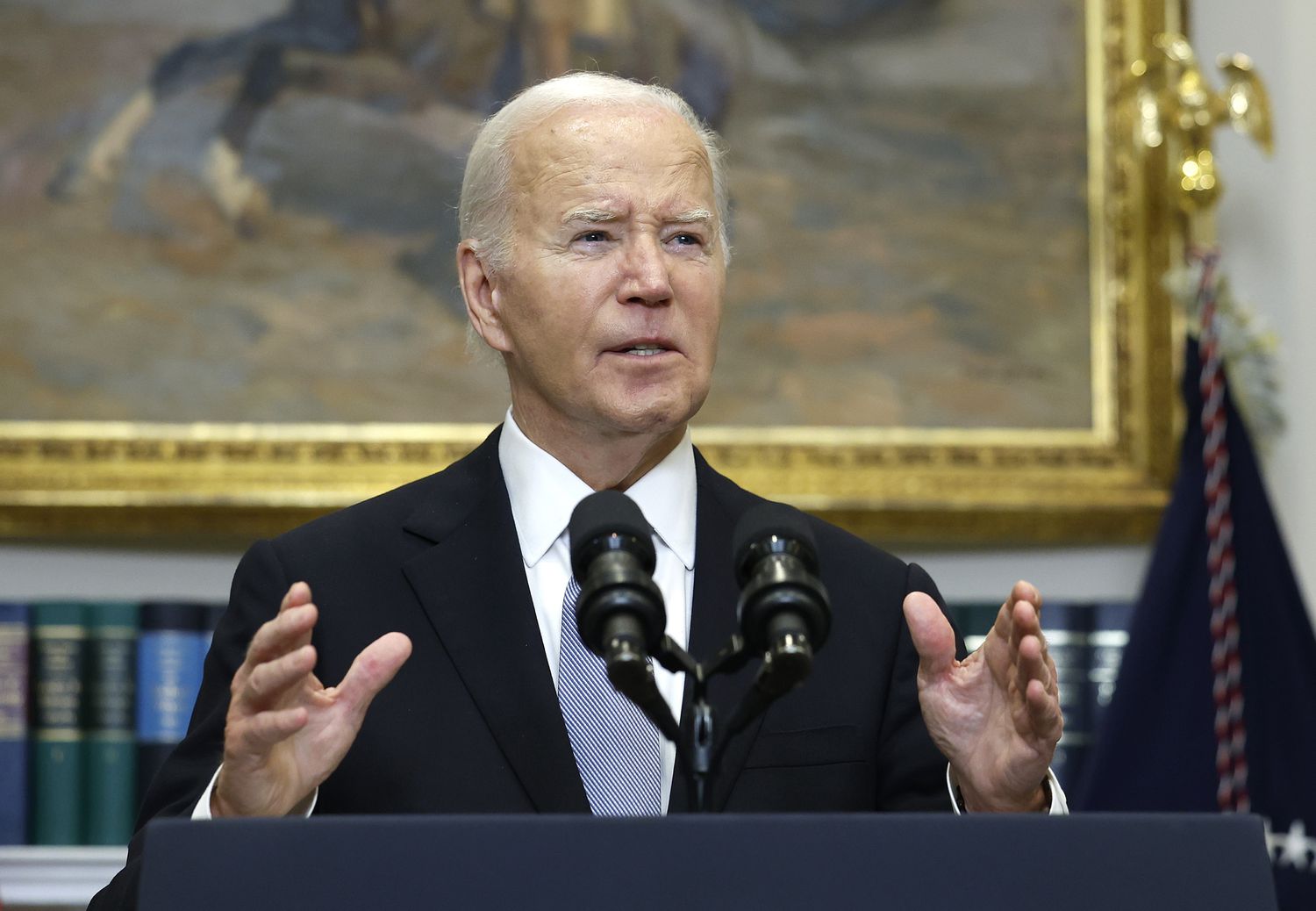 President Joe Biden speaks in Washington, D.C., on July 14. 