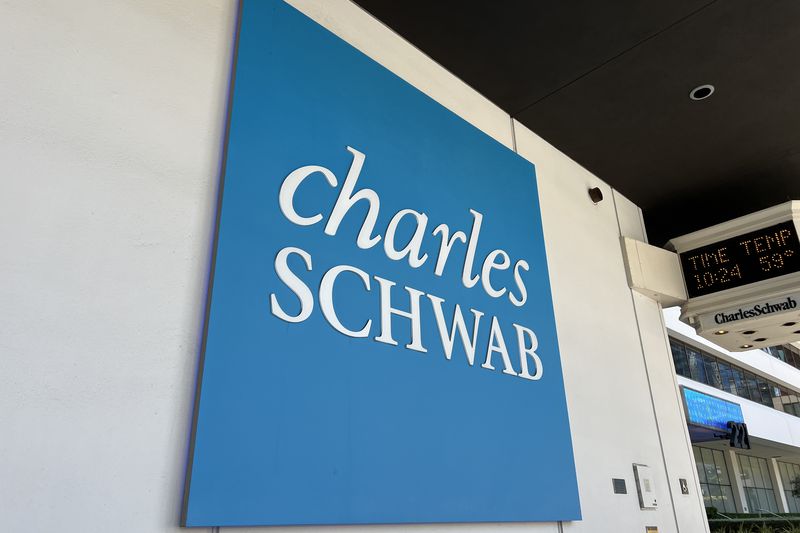 Facade of Charles Schwab office.