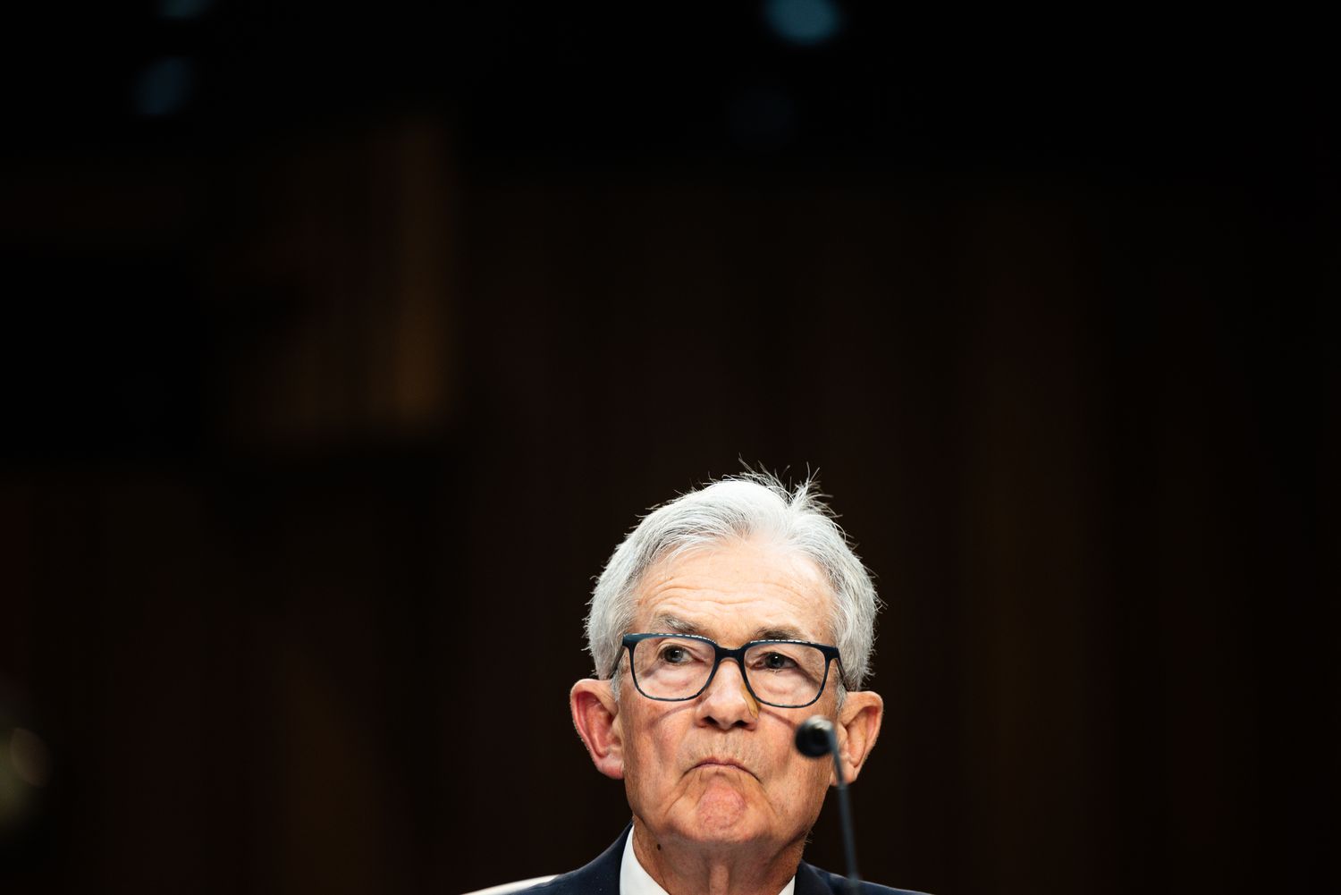 Jerome Powell, chairman of the US Federal Reserve, during a Senate Banking, Housing, and Urban Affairs Committee hearing in Washington, DC, US, on Tuesday, July 9, 2024. PowellÂ said "more good data" would strengthen confidence that inflation is moving down toward the US central bank's 2% target, and recent readings point to "modest further progress" on prices.