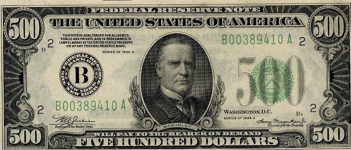 $500 Bill