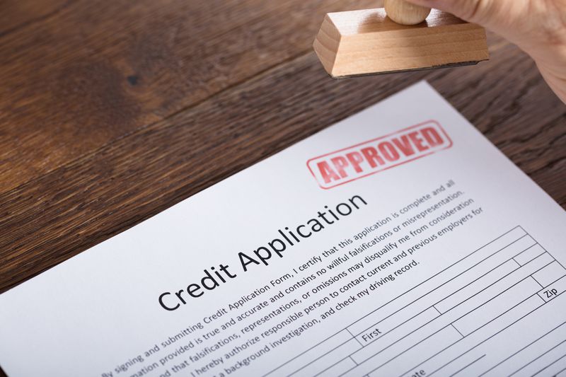 An approved credit application