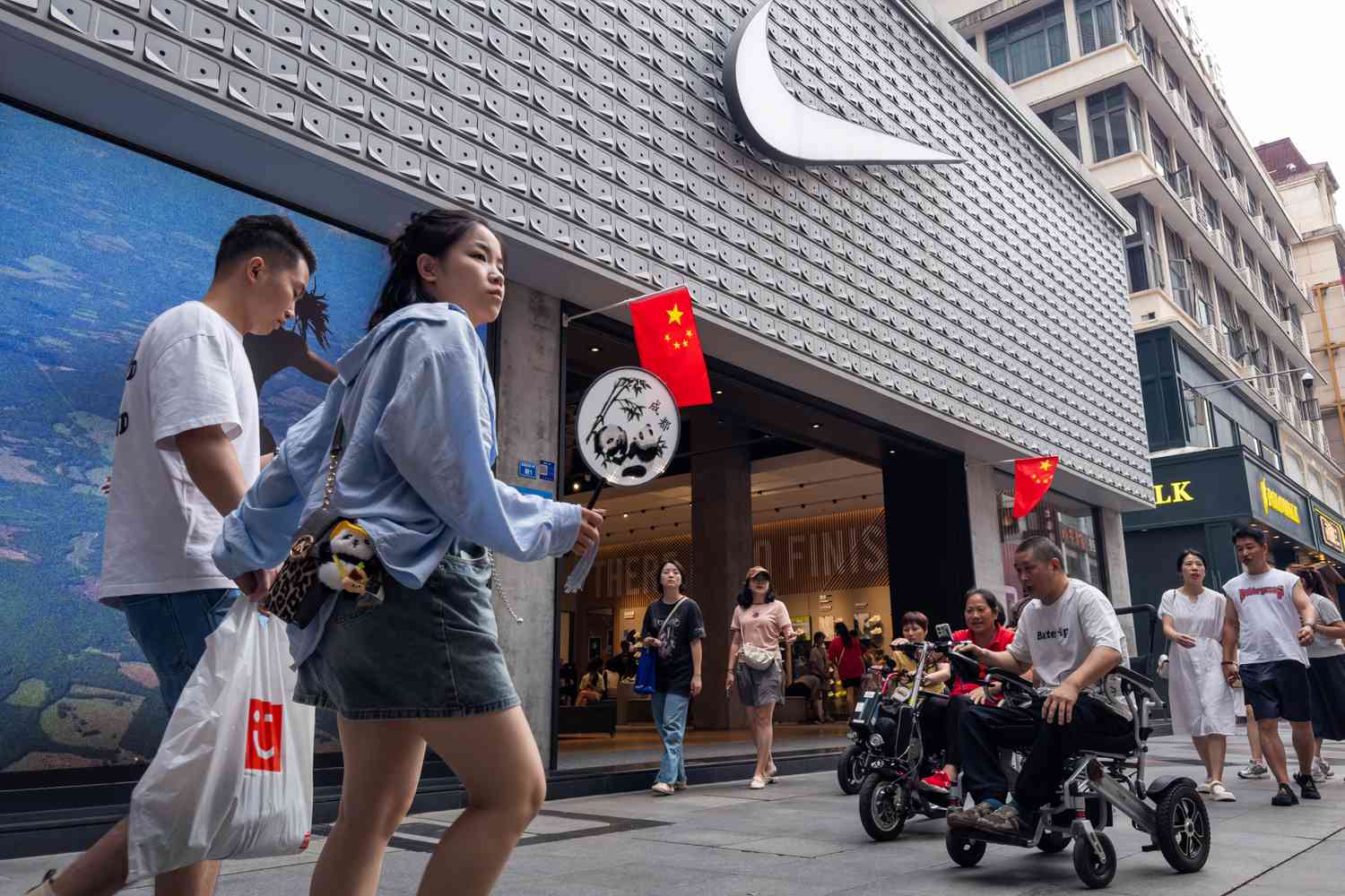 Outside a Nike store in Chengdu, China, in September. 