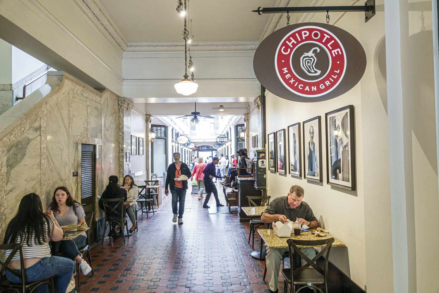 Inside a Chipotle restaurant in Charlotte, North Carolina