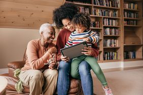 Three generations with a tablet