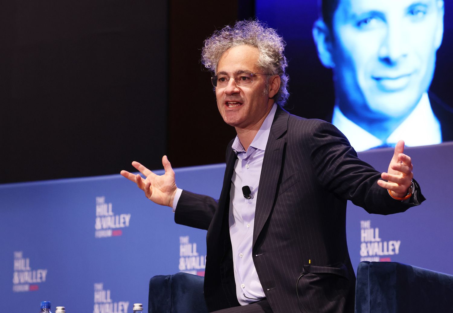  Co-Founder and CEO for Palantir Technologies Alex Karp speaks onstage during Jacob Helberg at the Hill & Valley Forum 2025 on April 30, 2025 in Washington, DC.