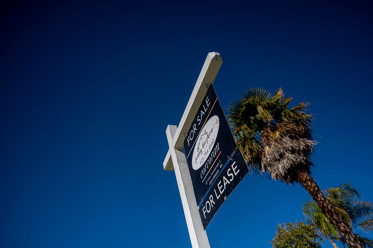 A "For Sale" sign outside a home in California in November. 