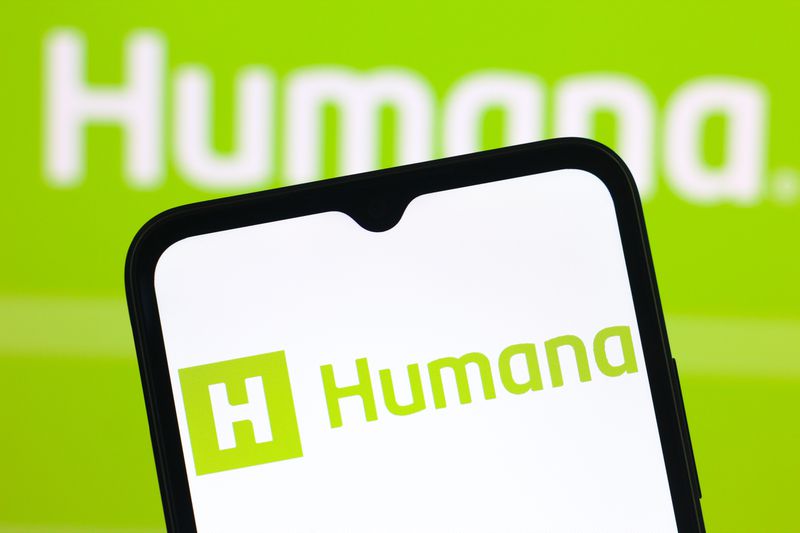 Humana logo displayed on a smartphone screen.