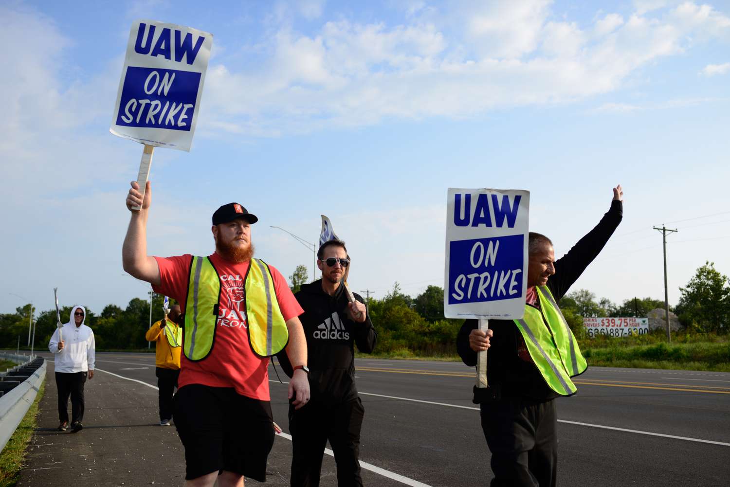 United Auto Workers (UAW) members on a picket line
