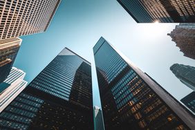 Tall office buildings in the financial district of Toronto, Canada